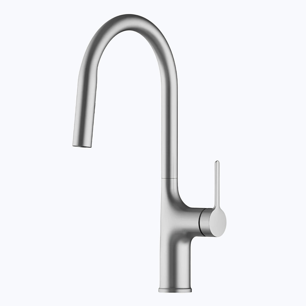 Robinet de cuisine extractible bec haut deux jets