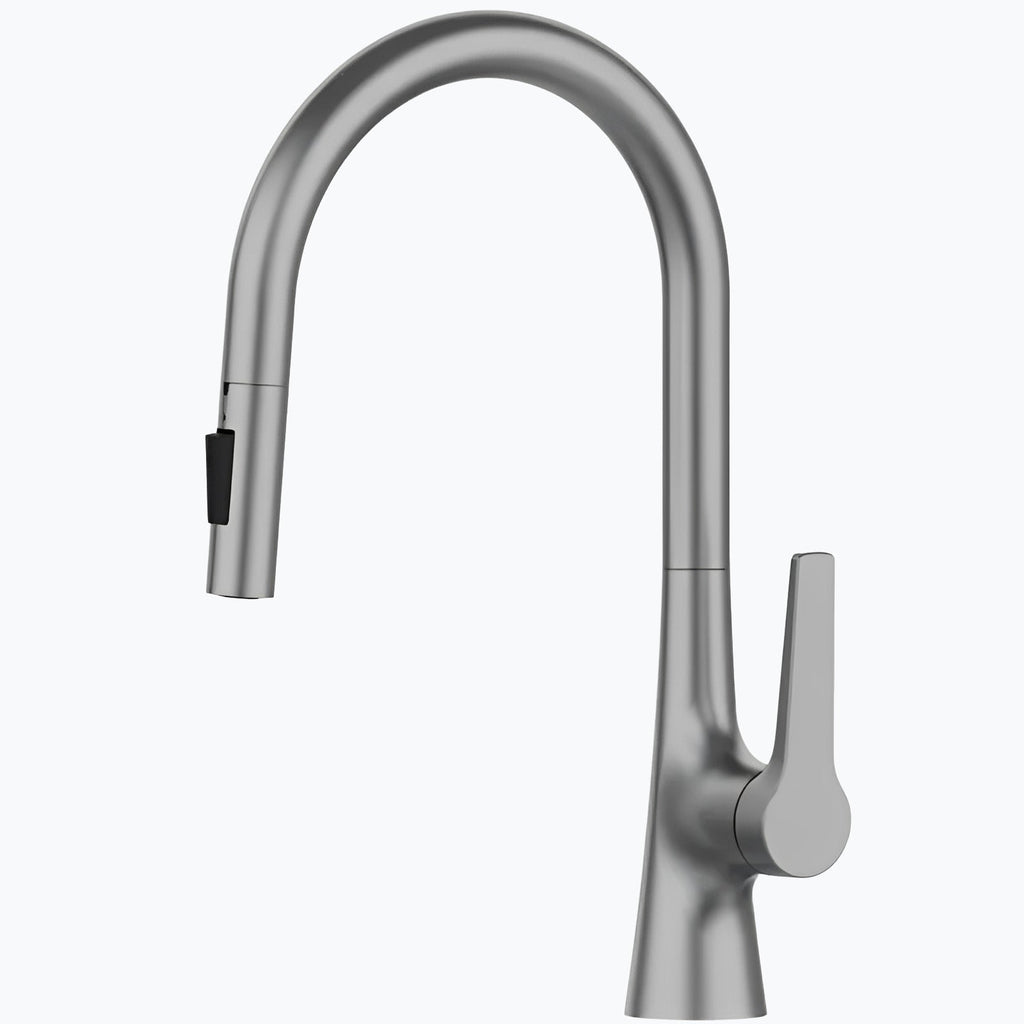 Robinet de cuisine extractible deux jets rotatif