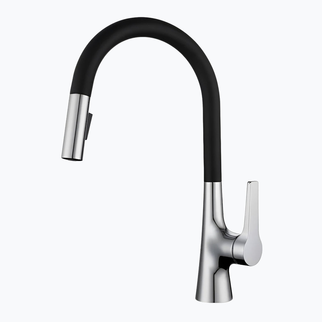 Robinet de cuisine extractible deux jets rotatif