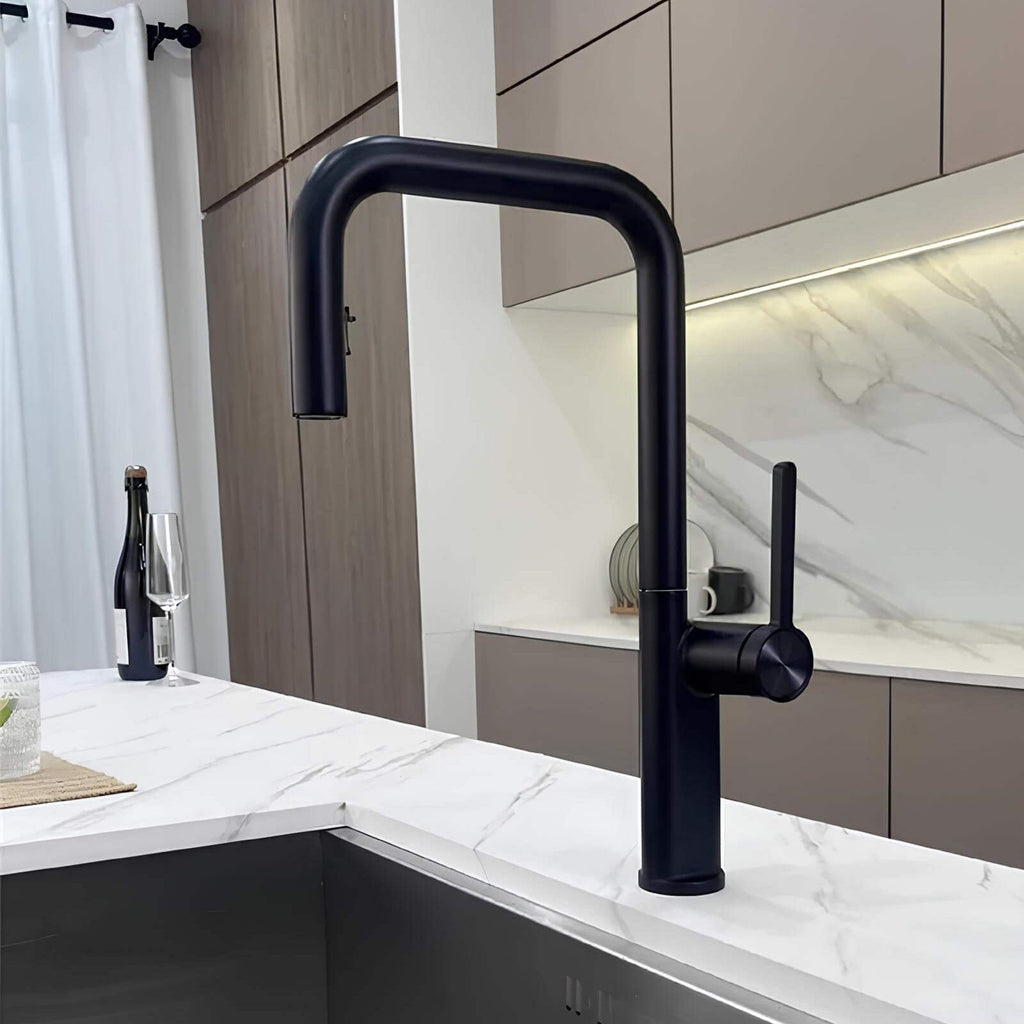 Robinet de cuisine laiton bec extractible rotatif