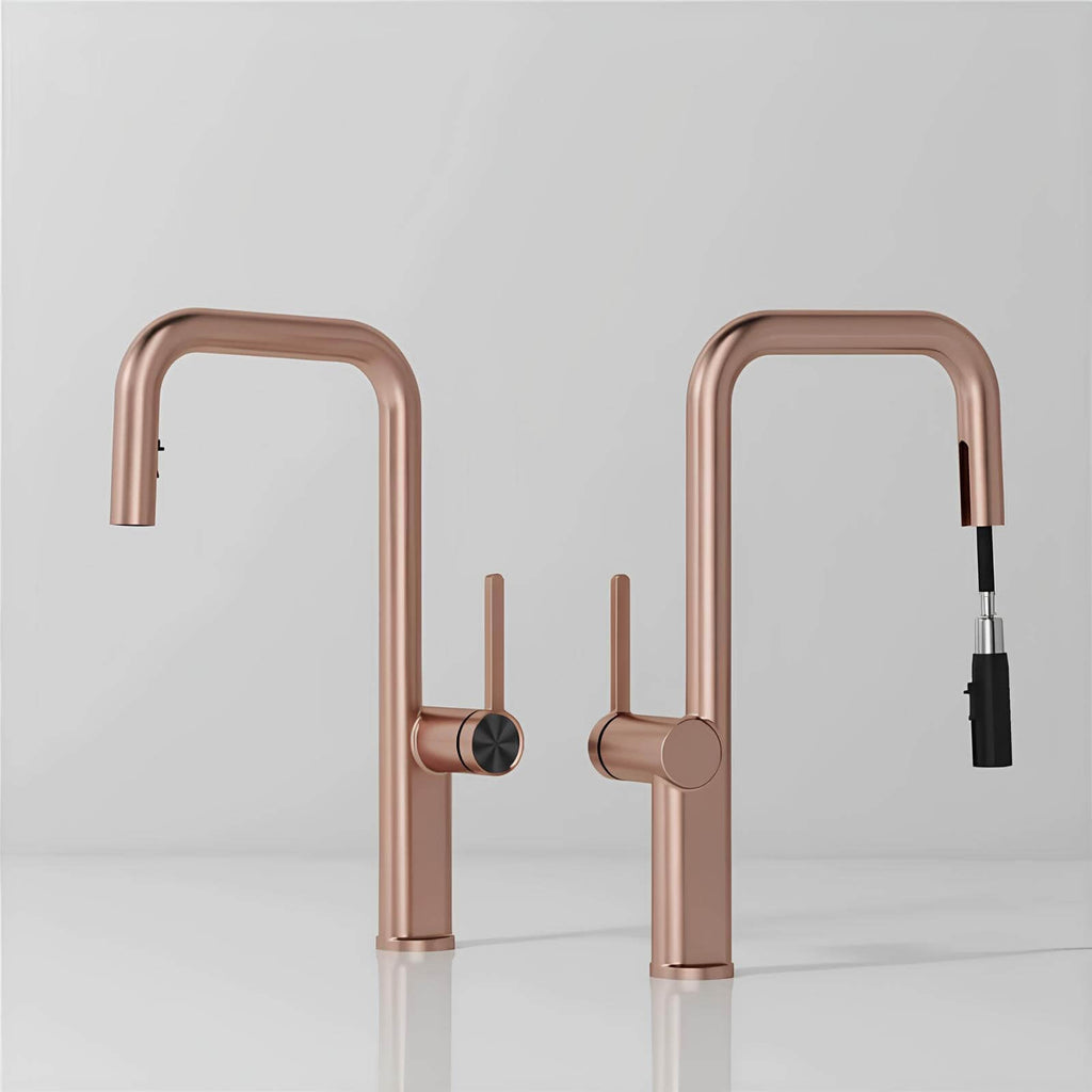 Robinet de cuisine laiton bec extractible rotatif