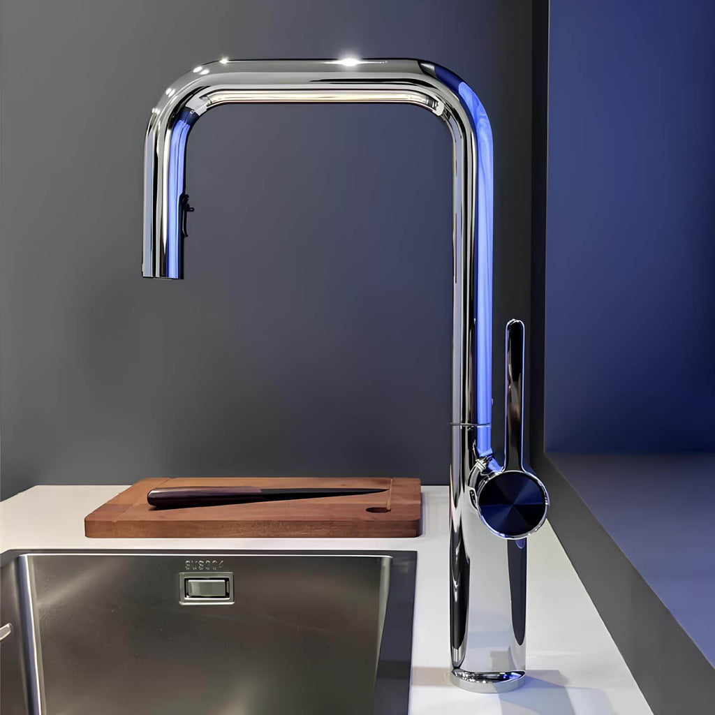 Robinet de cuisine laiton bec extractible rotatif