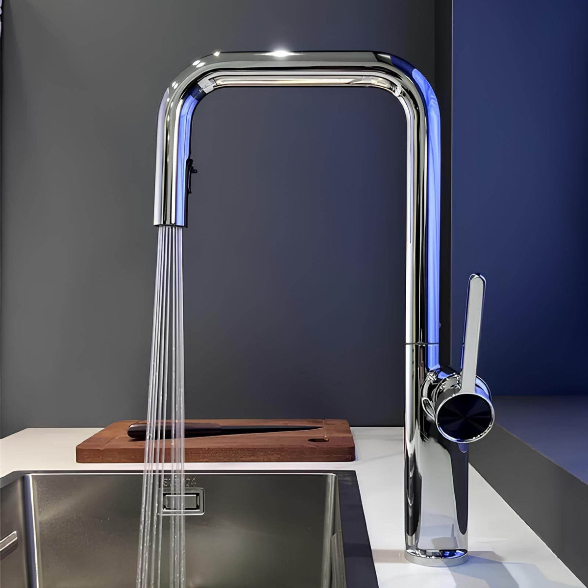 Robinet de cuisine laiton bec extractible rotatif