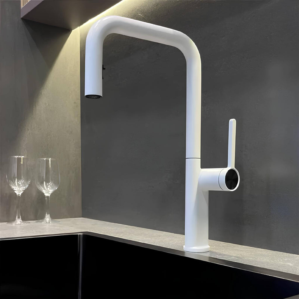 Robinet de cuisine laiton bec extractible rotatif