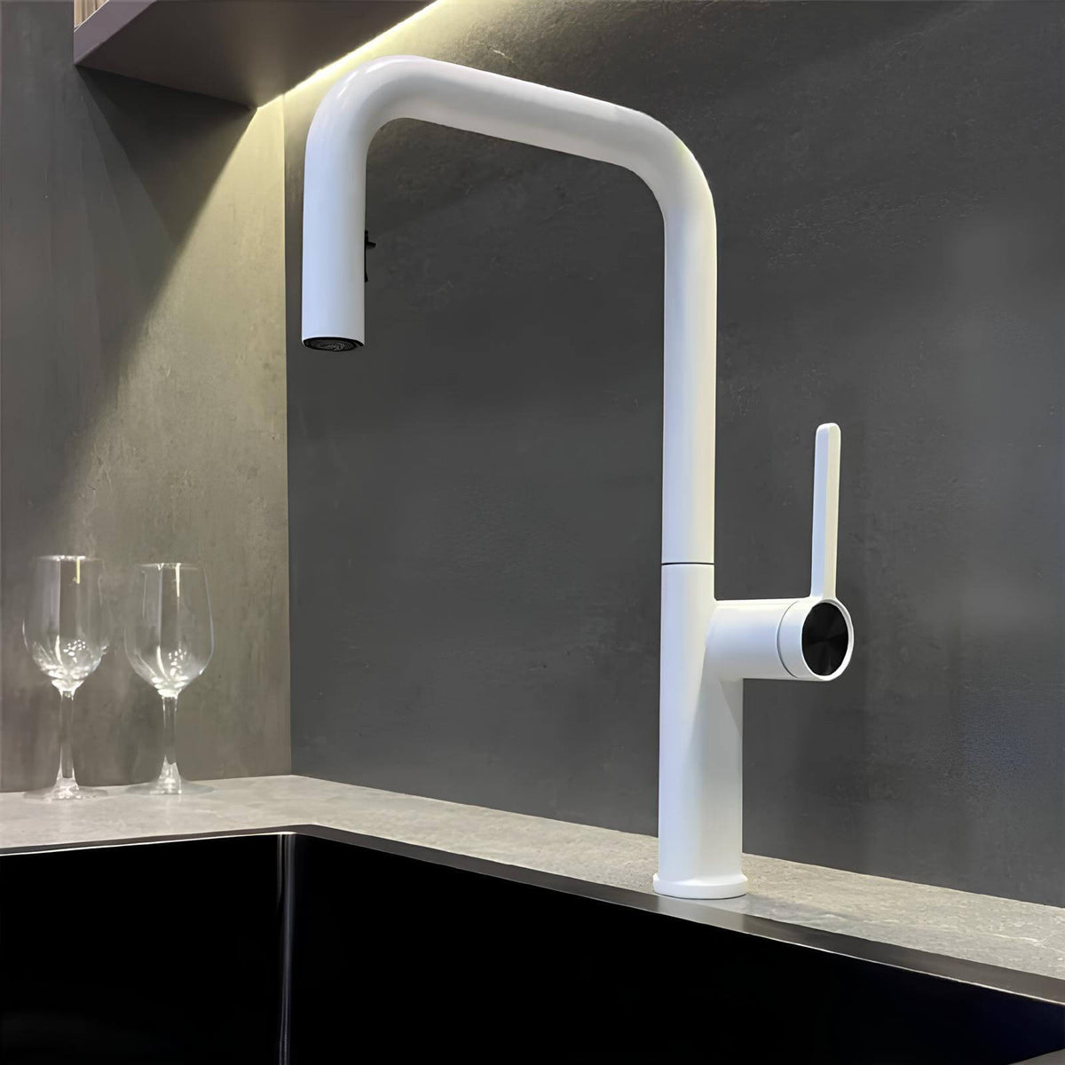 Robinet de cuisine laiton bec extractible rotatif