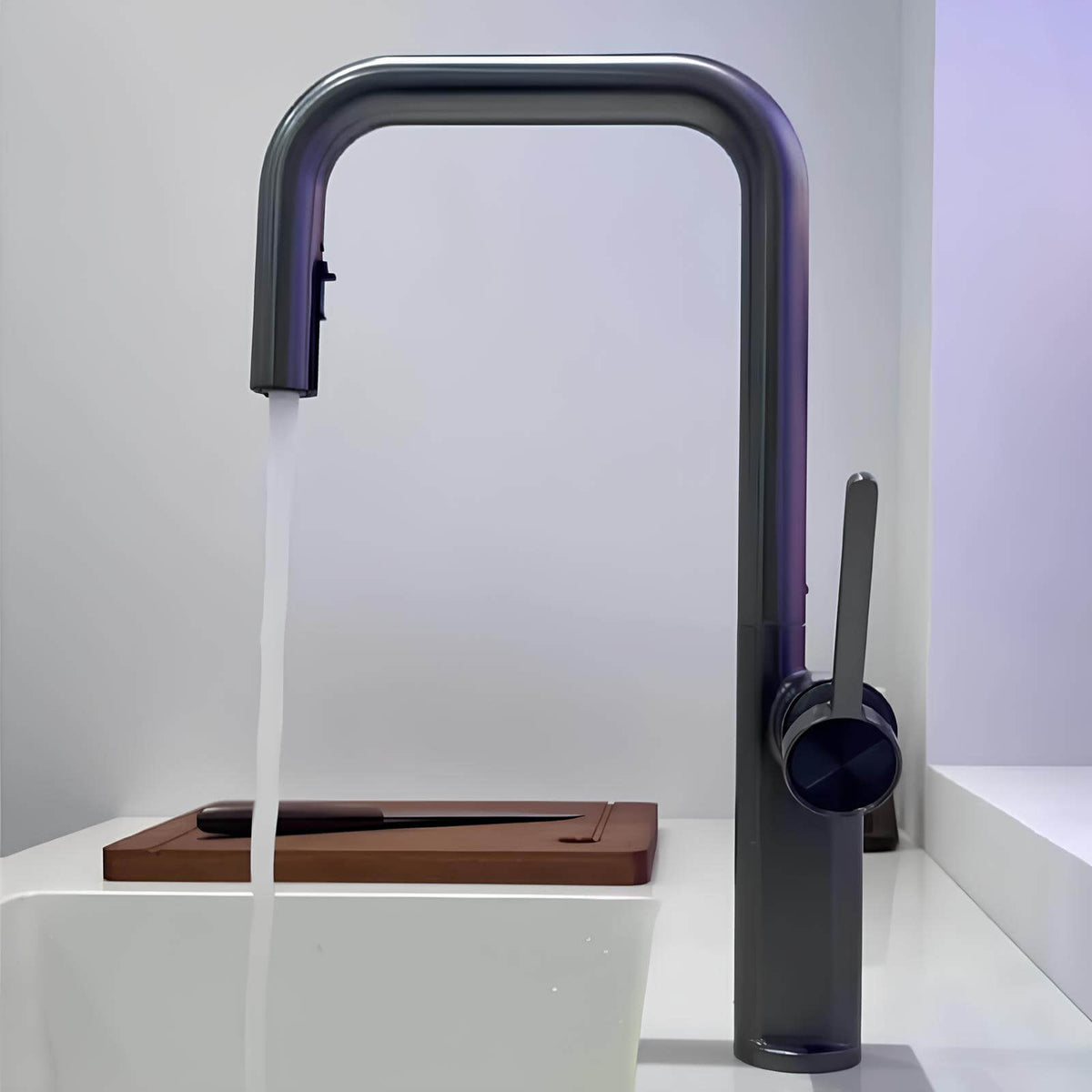 Robinet de cuisine laiton bec extractible rotatif