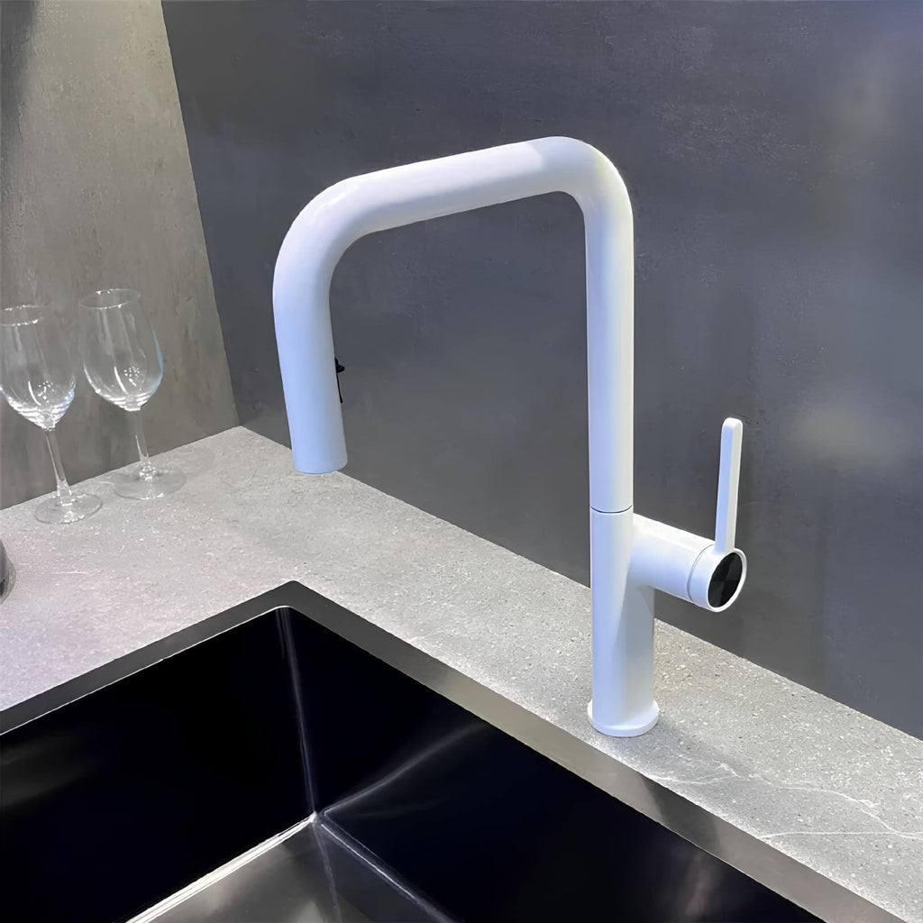Robinet de cuisine laiton bec extractible rotatif