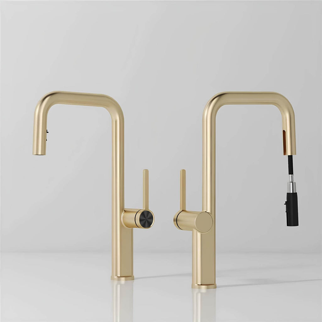 Robinet de cuisine laiton bec extractible rotatif