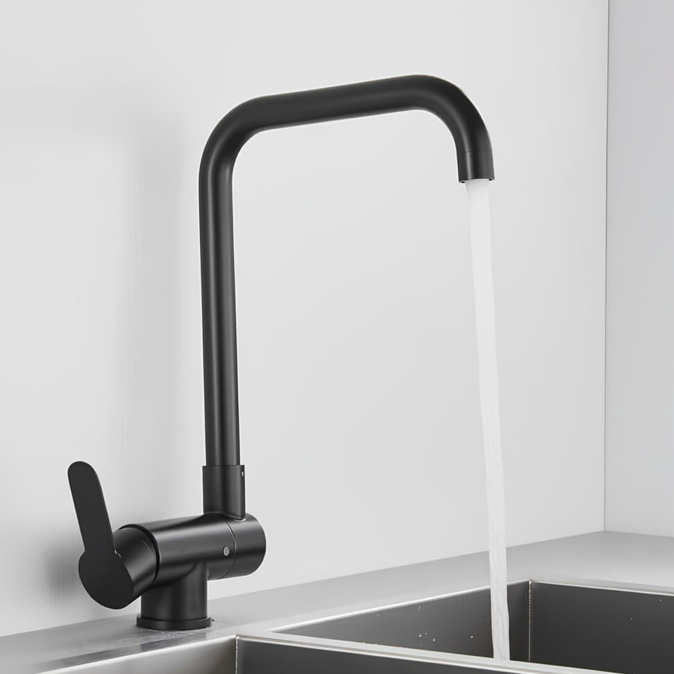 Robinet de cuisine rabattable bec extractible 360°