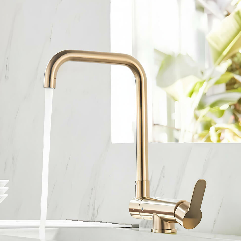 Robinet de cuisine rabattable bec extractible 360°