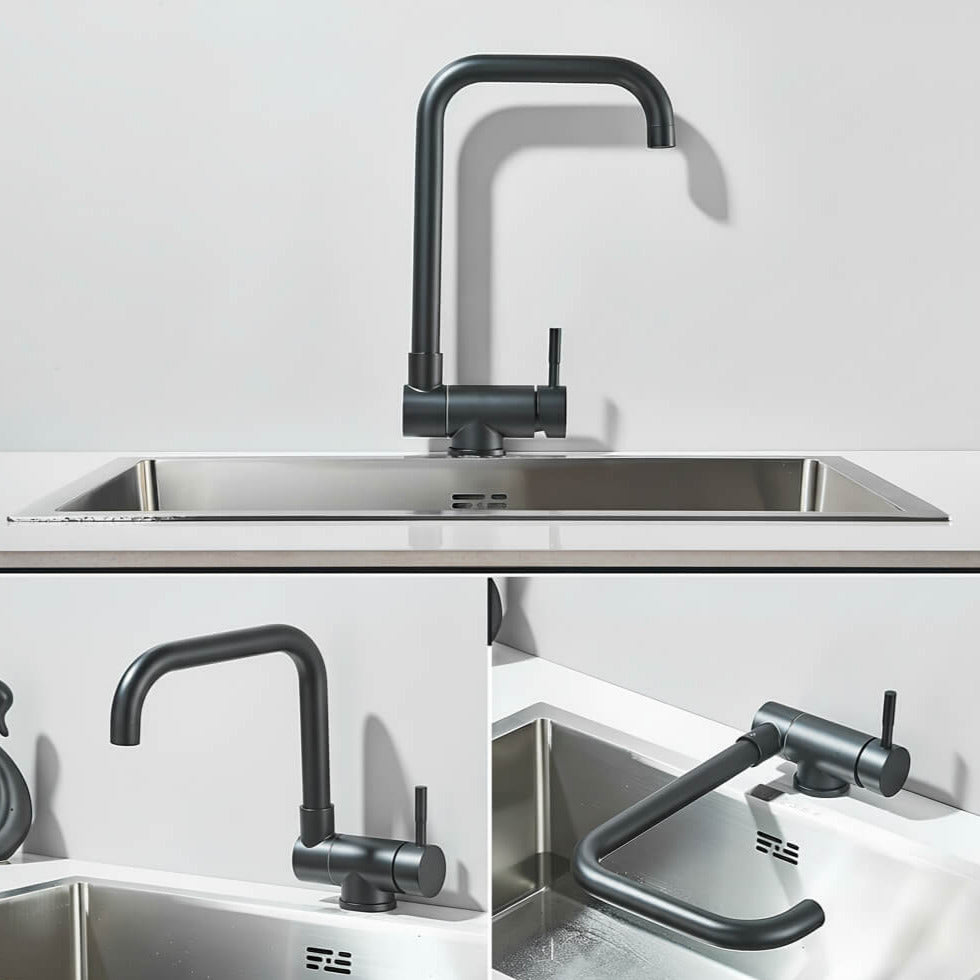Robinet de cuisine rabattable rotatif 360°