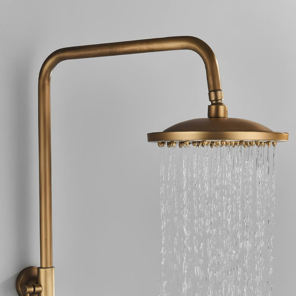 Robinet de douche antique bronze avec étagère