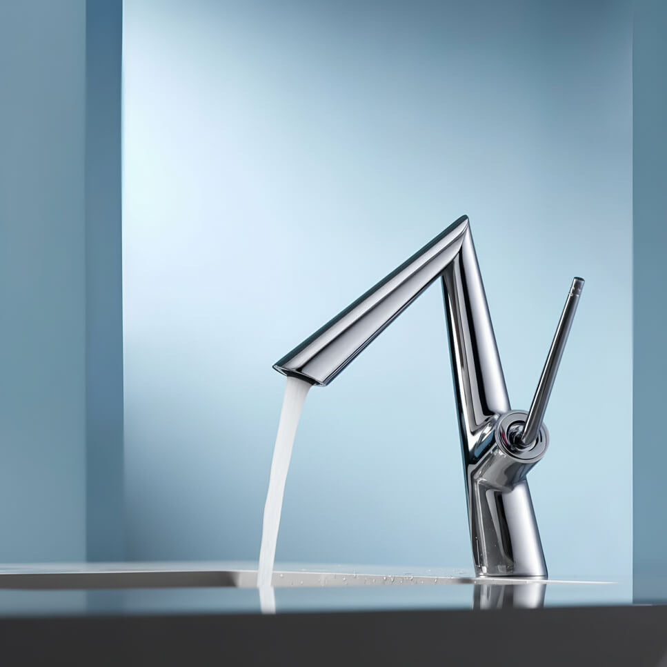 Robinet de lavabo contemporain levier