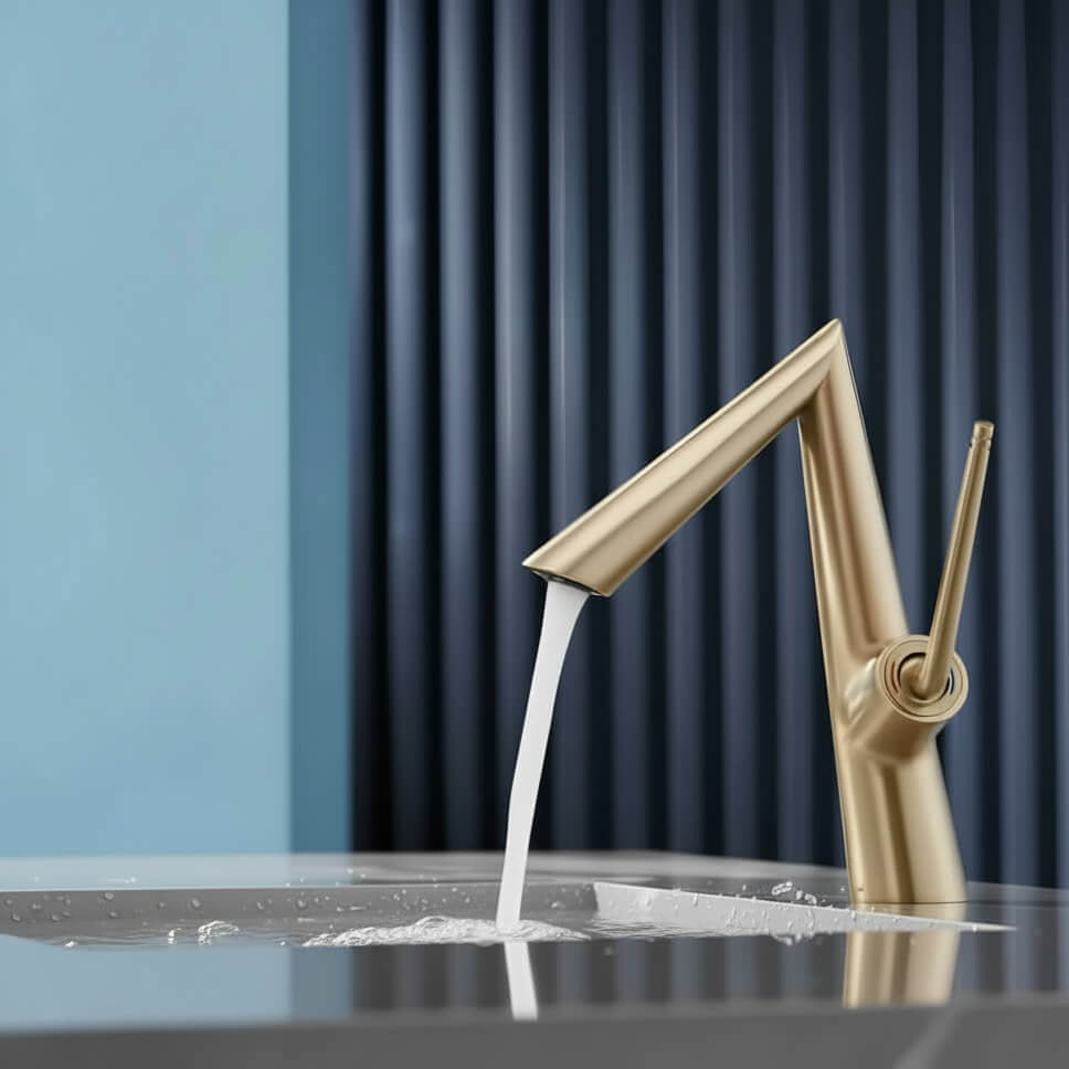 Robinet de lavabo contemporain levier
