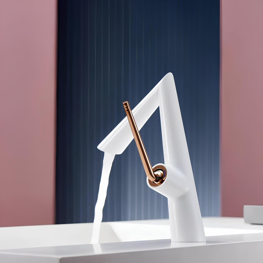 Robinet de lavabo contemporain levier