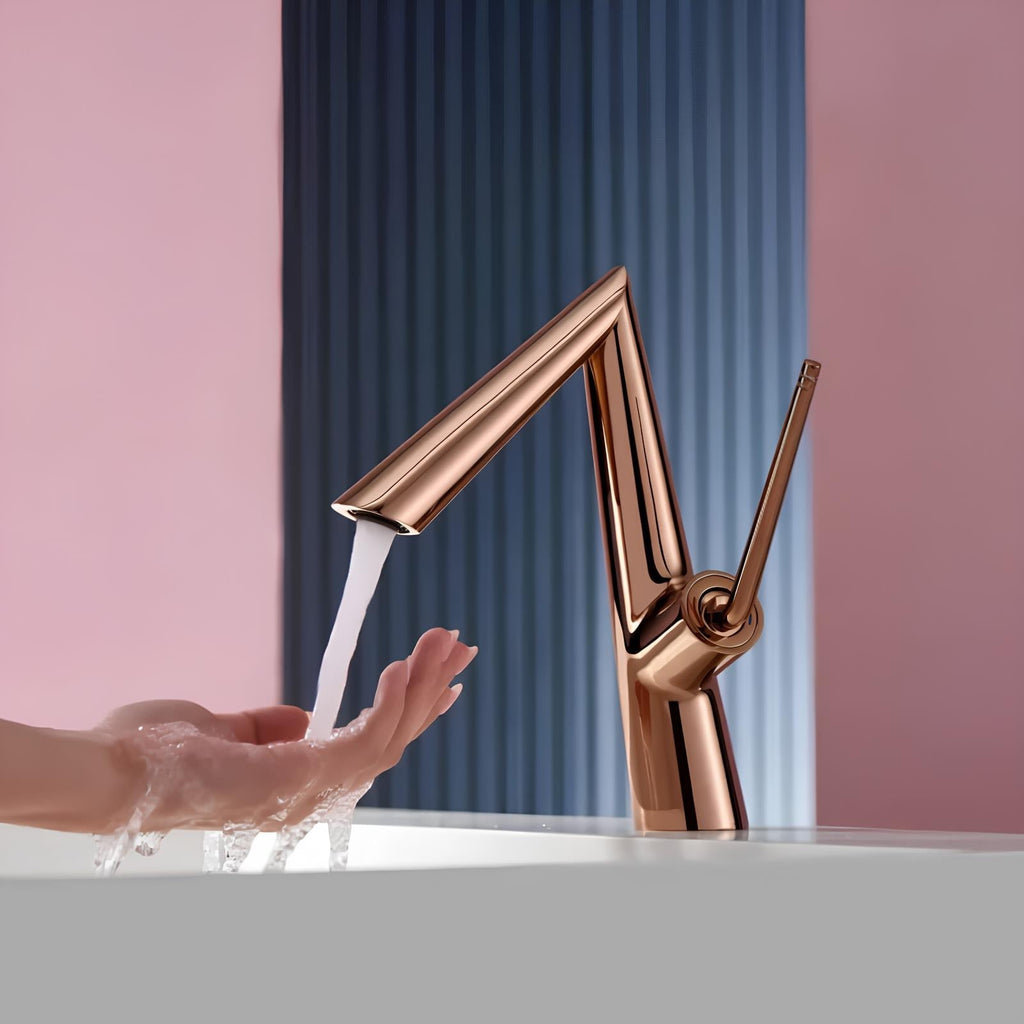 Robinet de lavabo contemporain levier