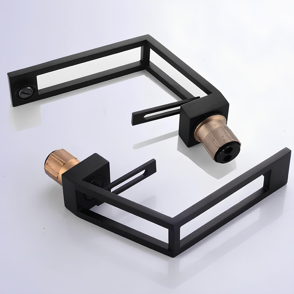 Robinet de lavabo mitigeur contemporain laiton