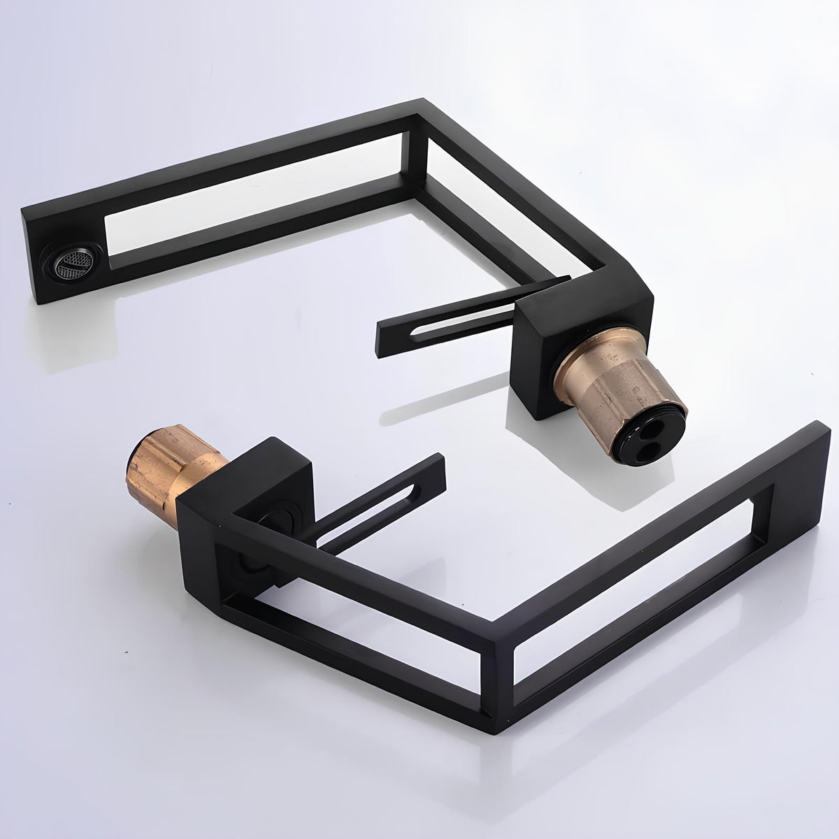 Robinet de lavabo mitigeur contemporain laiton