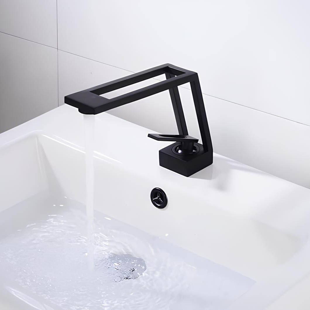 Robinet de lavabo mitigeur contemporain laiton