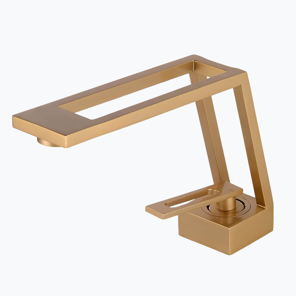 Robinet de lavabo mitigeur contemporain laiton