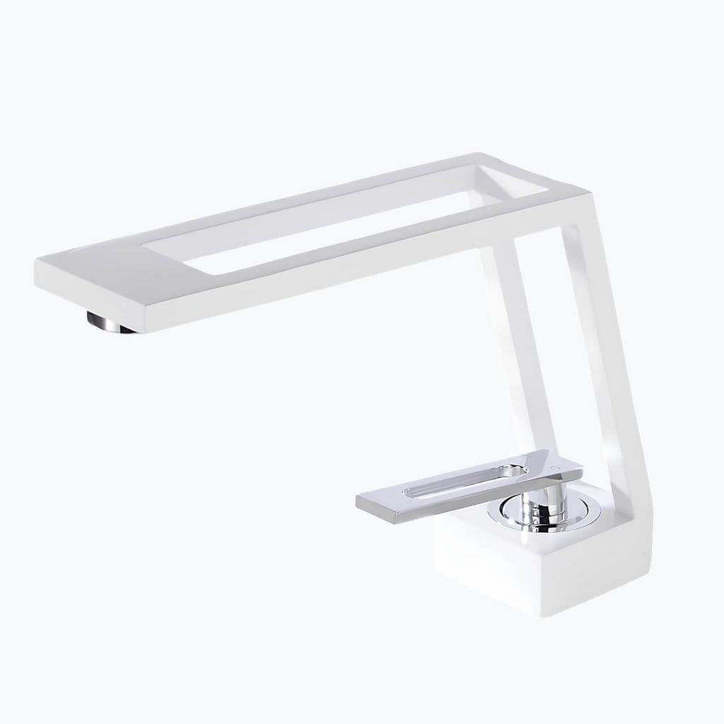 Robinet de lavabo mitigeur contemporain laiton