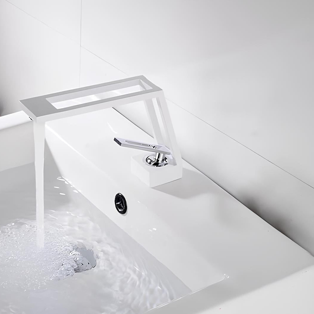 Robinet de lavabo mitigeur contemporain laiton