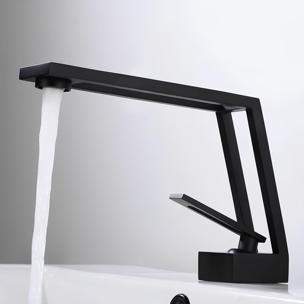 Robinet de lavabo mitigeur contemporain laiton