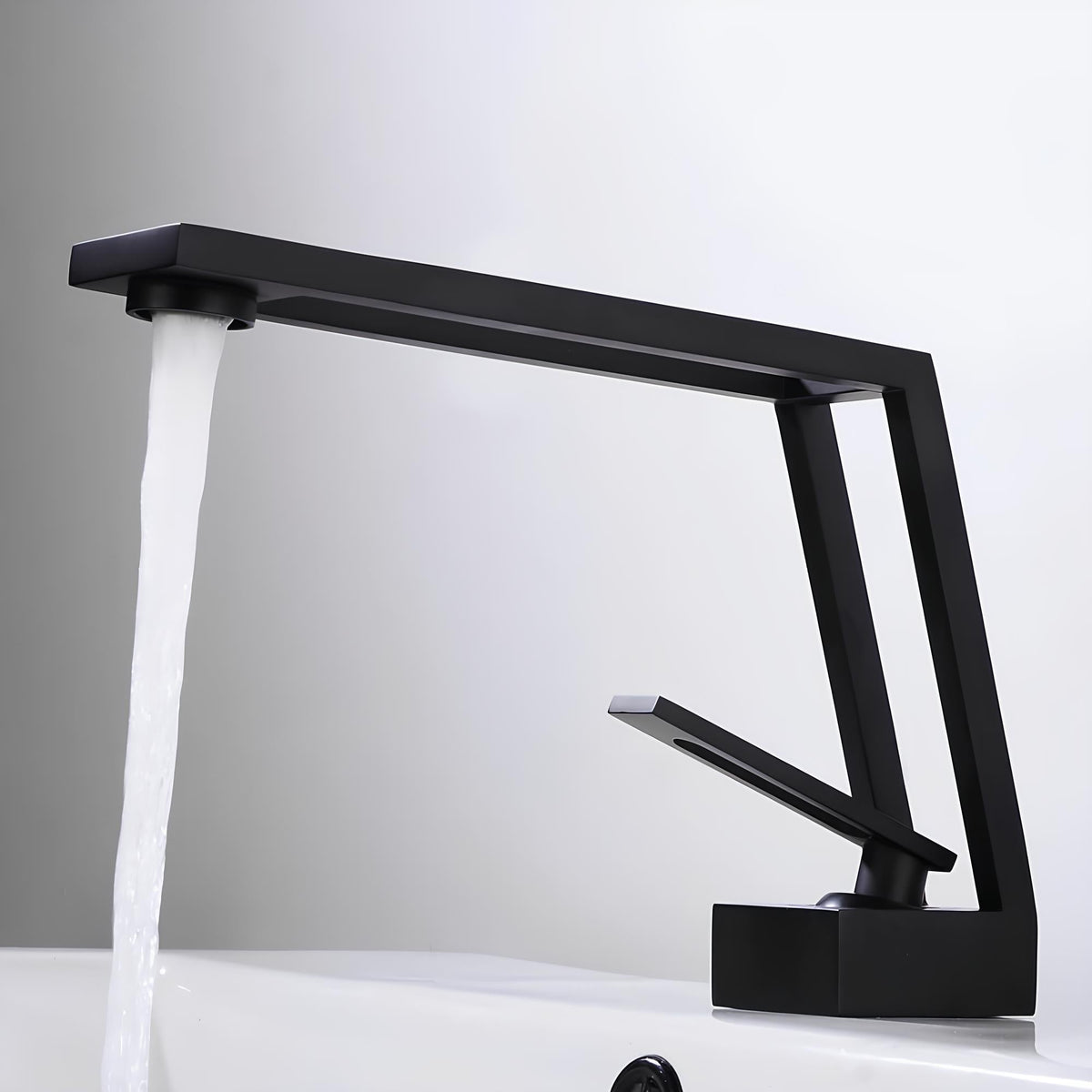 Robinet de lavabo mitigeur contemporain laiton