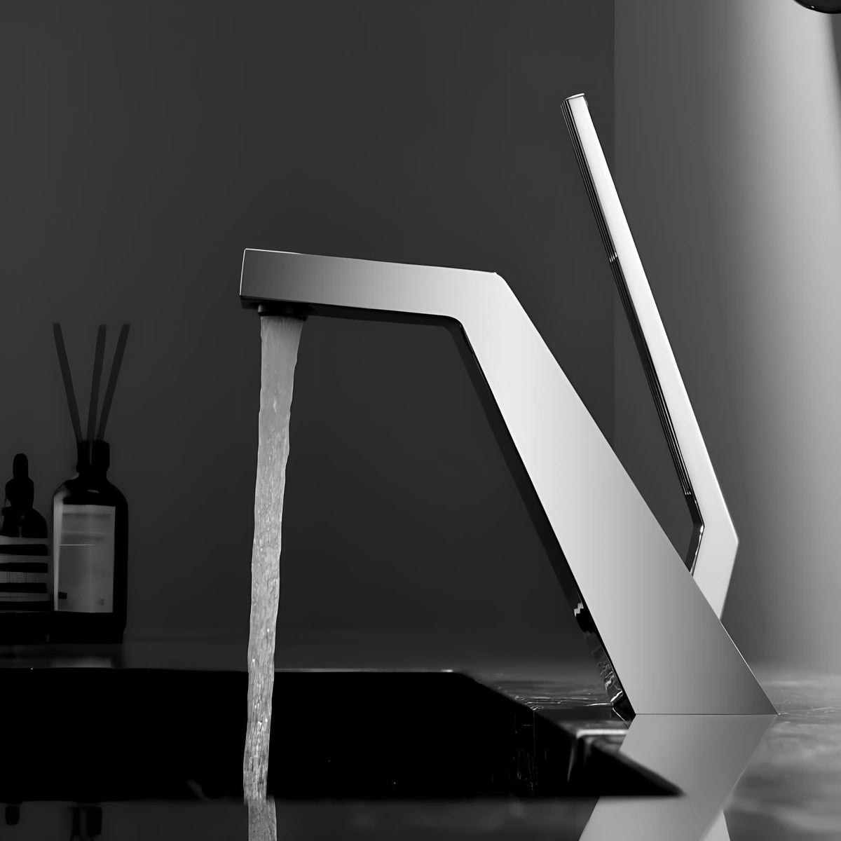 Robinet de lavabo monotrou design minimaliste