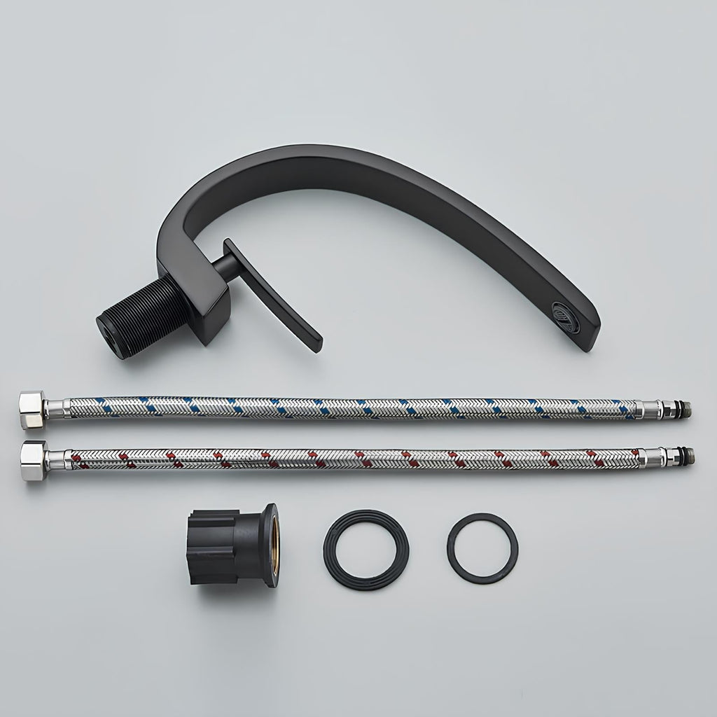 Robinet de lavabo minimaliste laiton poli