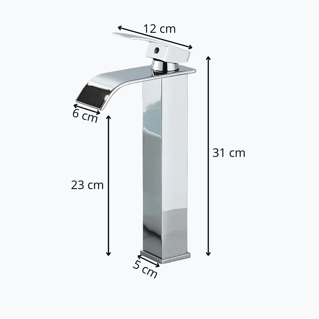 Robinet de vasque bec cascade design moderne
