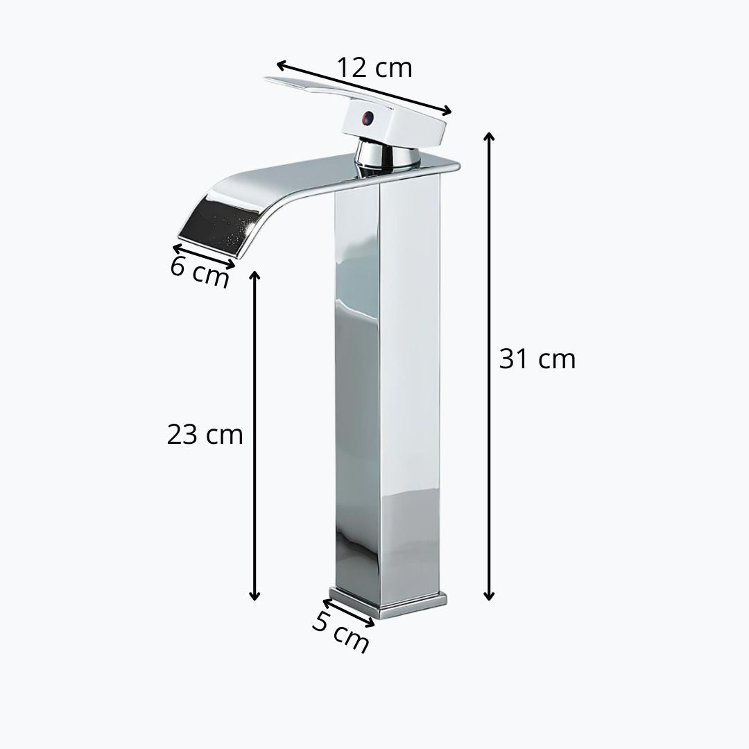 Robinet de vasque bec cascade design moderne