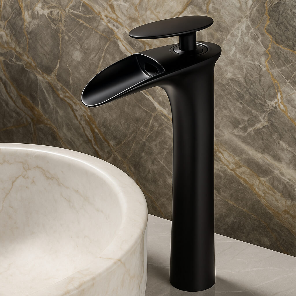 Robinet de vasque cascade monocommande moderne