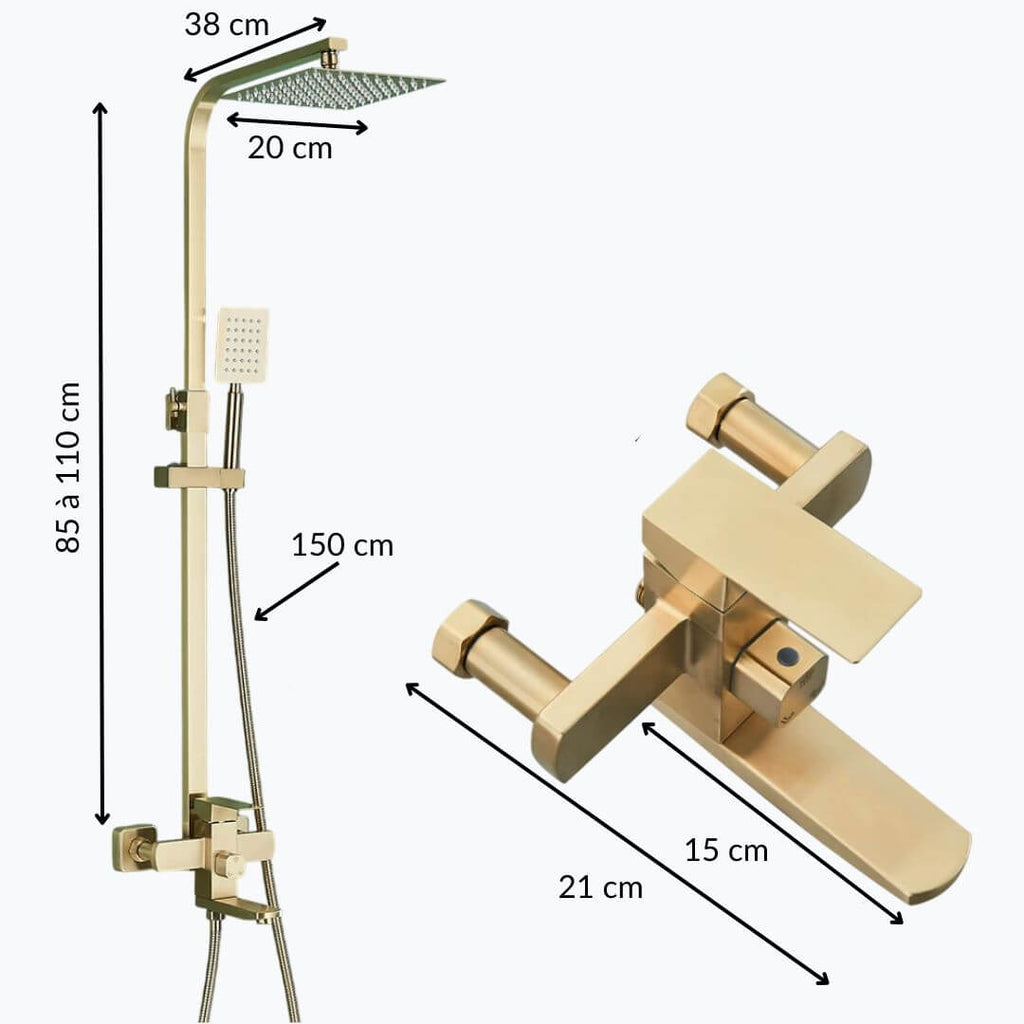 Robinet douche 3 en 1 avec douchette et bec pivotant
