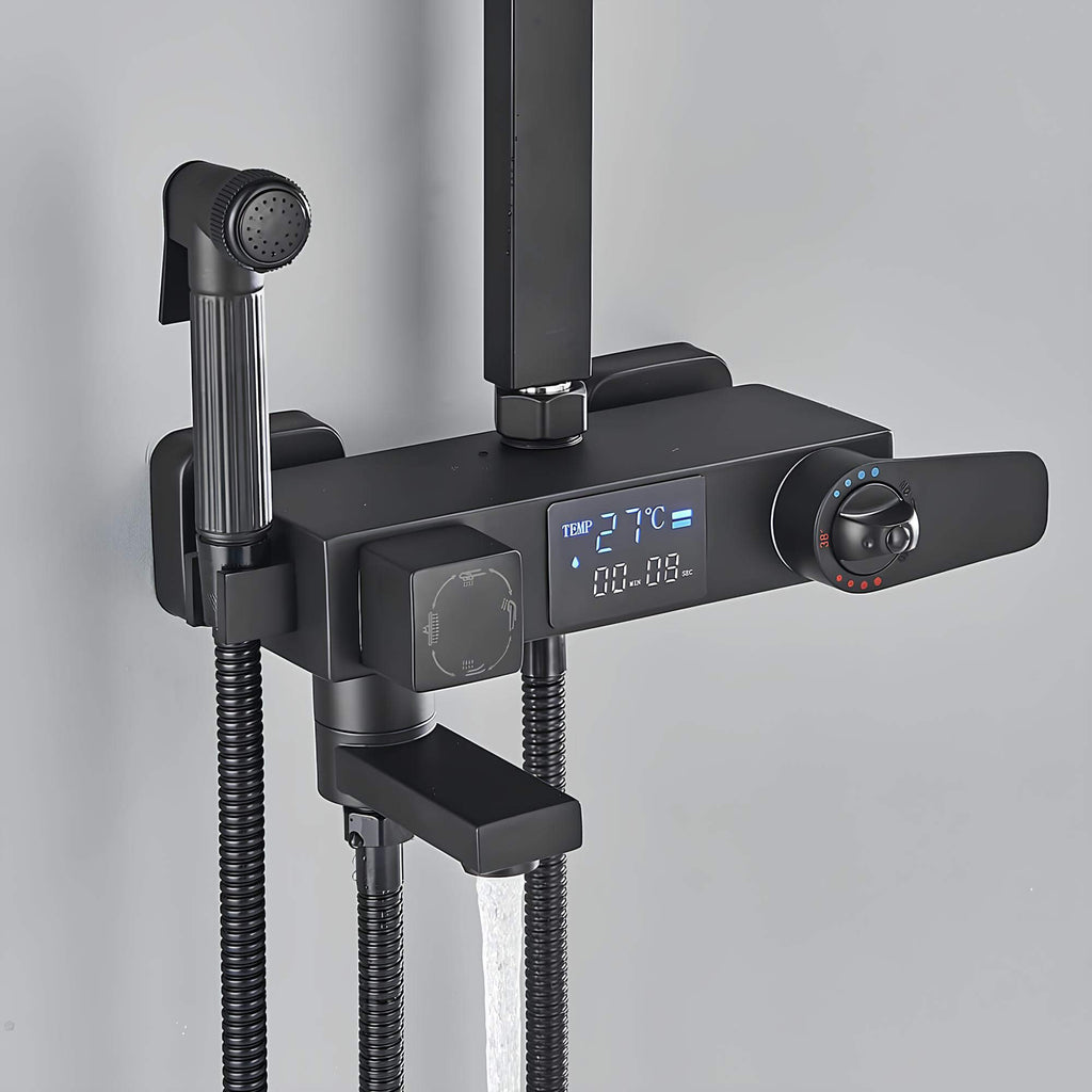 Robinet douche thermostatique digital 4 fonctions