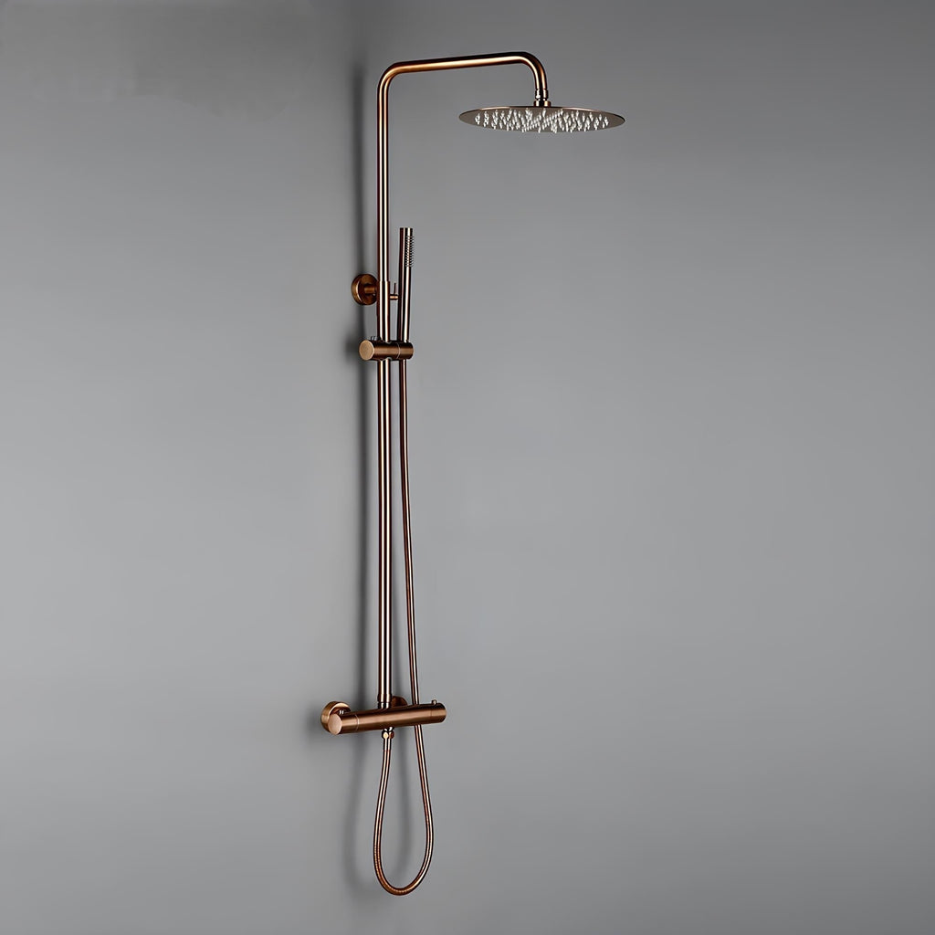 Mitigeur thermostatique douche mural laiton poli