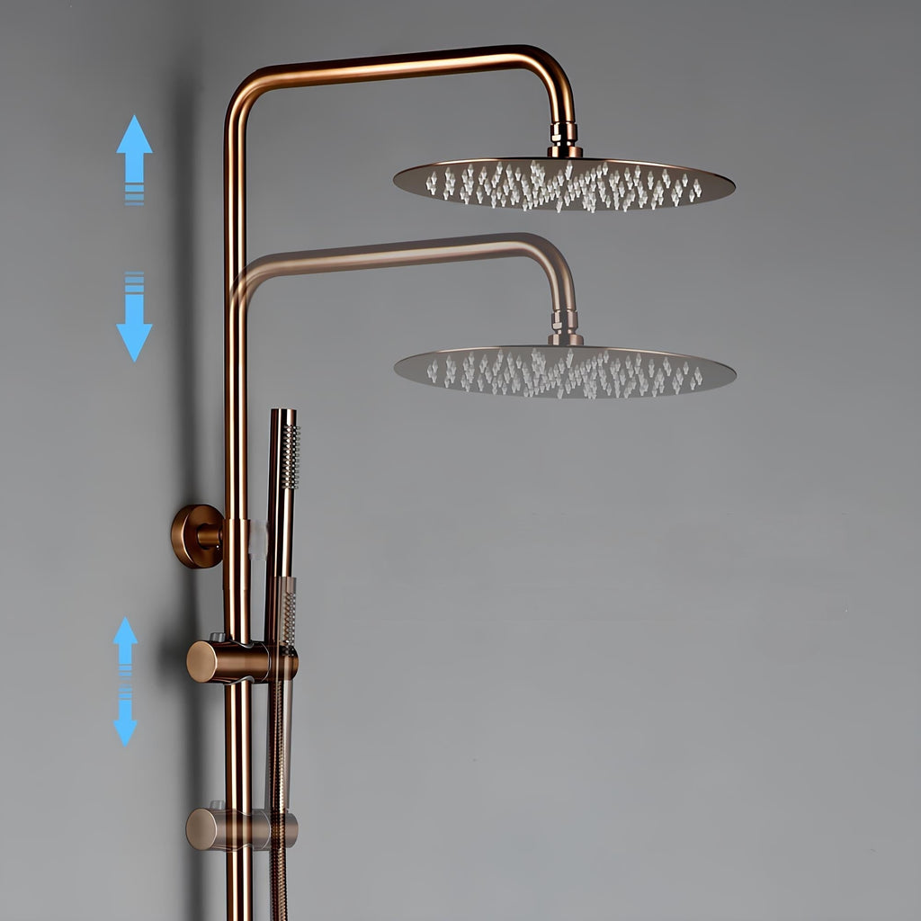 Mitigeur thermostatique douche mural laiton poli