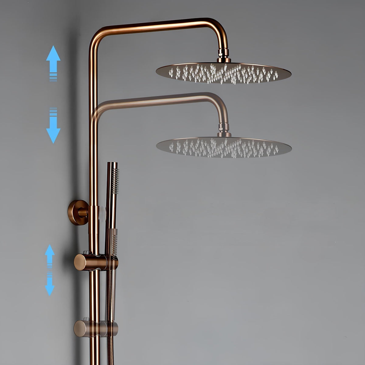 Mitigeur thermostatique douche mural laiton poli
