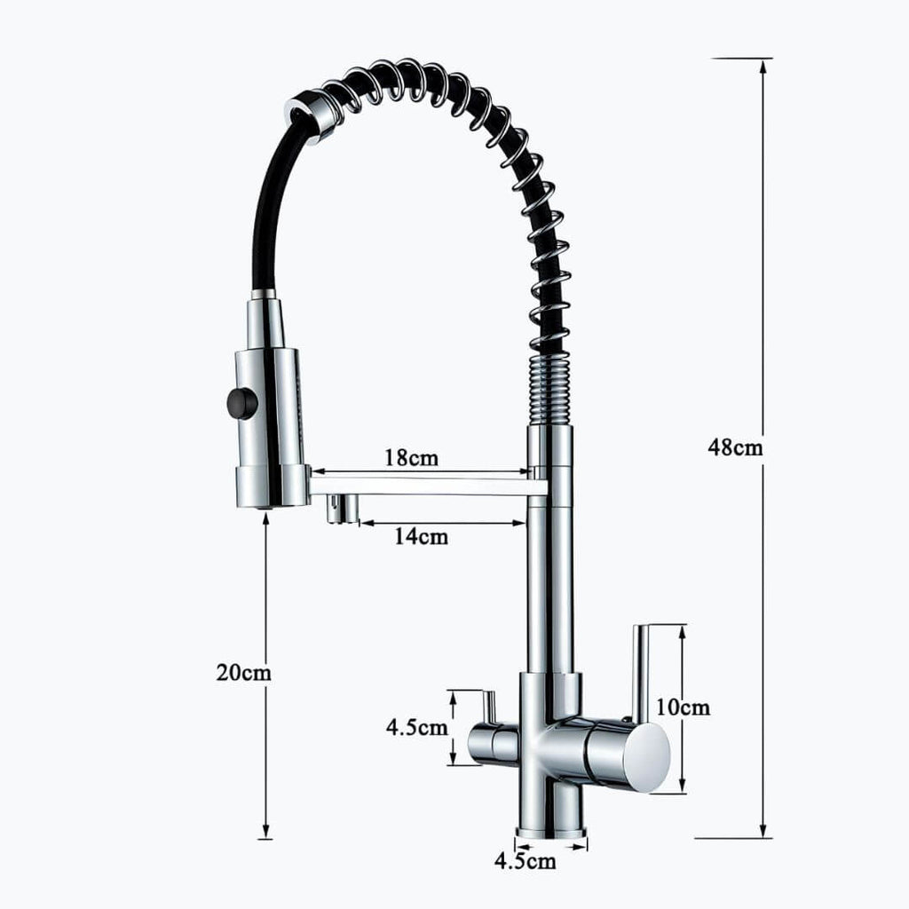Robinet cuisine douchette eau filtrée