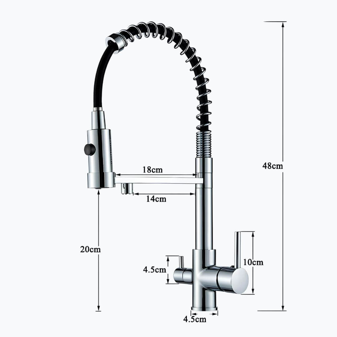 Robinet cuisine douchette eau filtrée