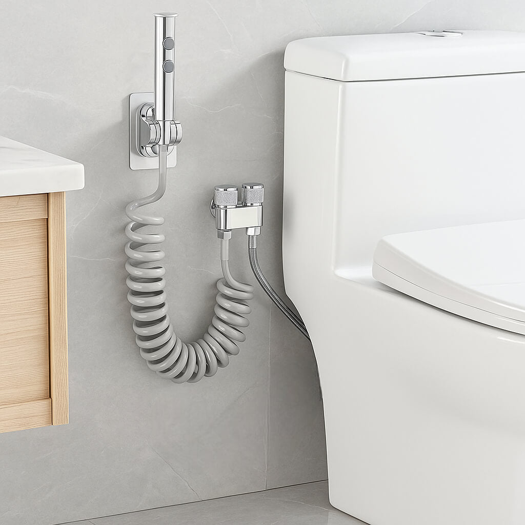 Robinet douchette WC double jet doux puissant