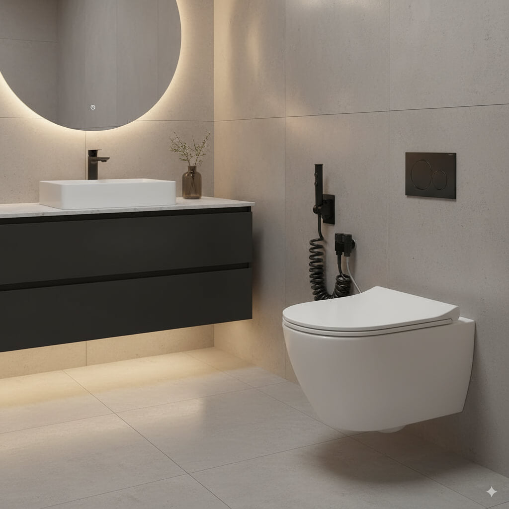 Robinet douchette WC double jet doux puissant