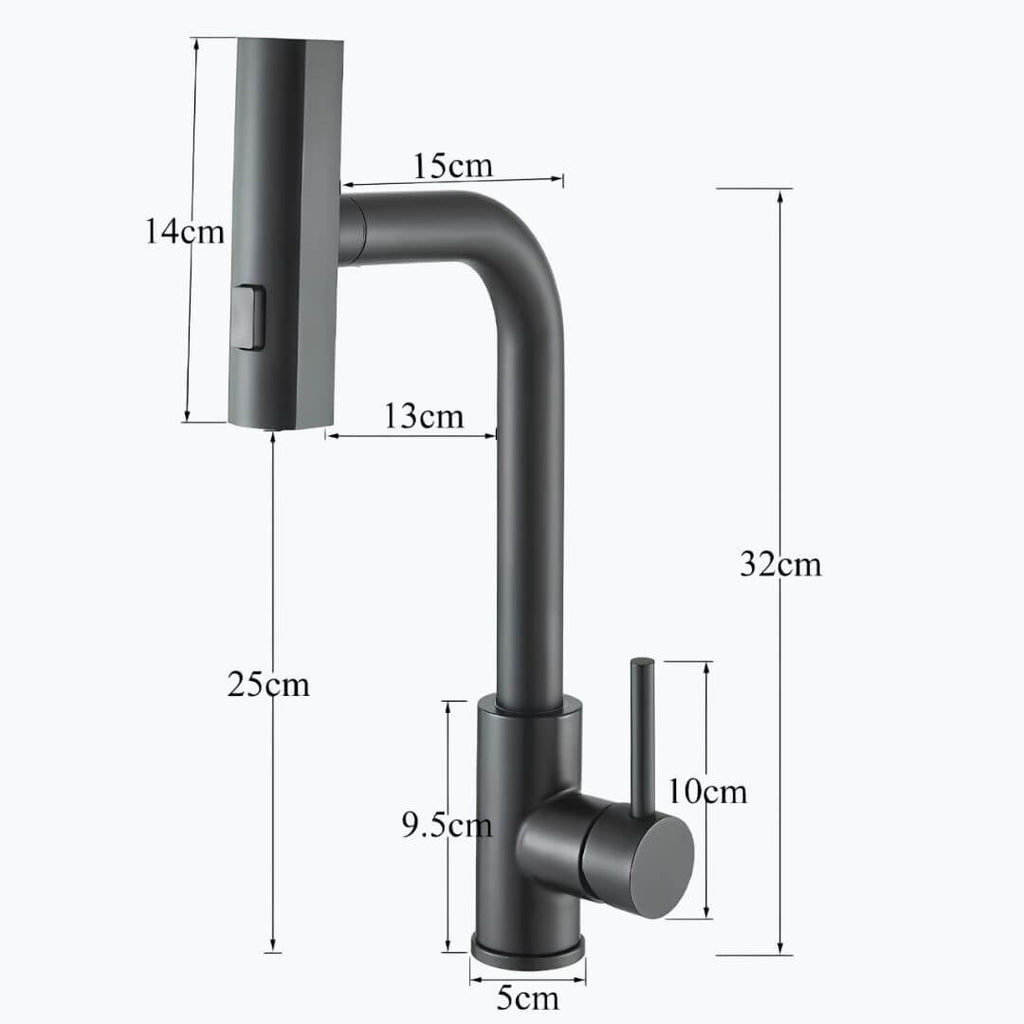 Robinet évier douchette extractible 360°