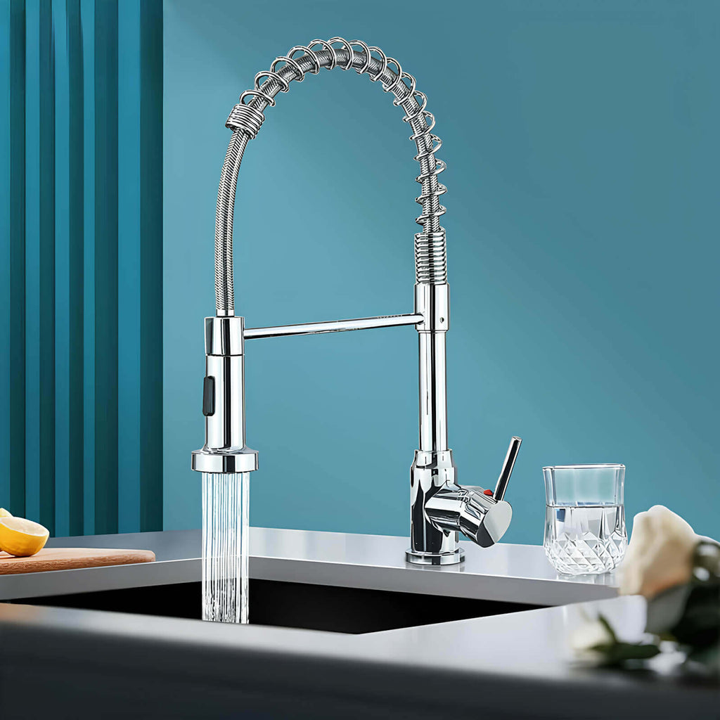 Robinet évier douchette extractible inox