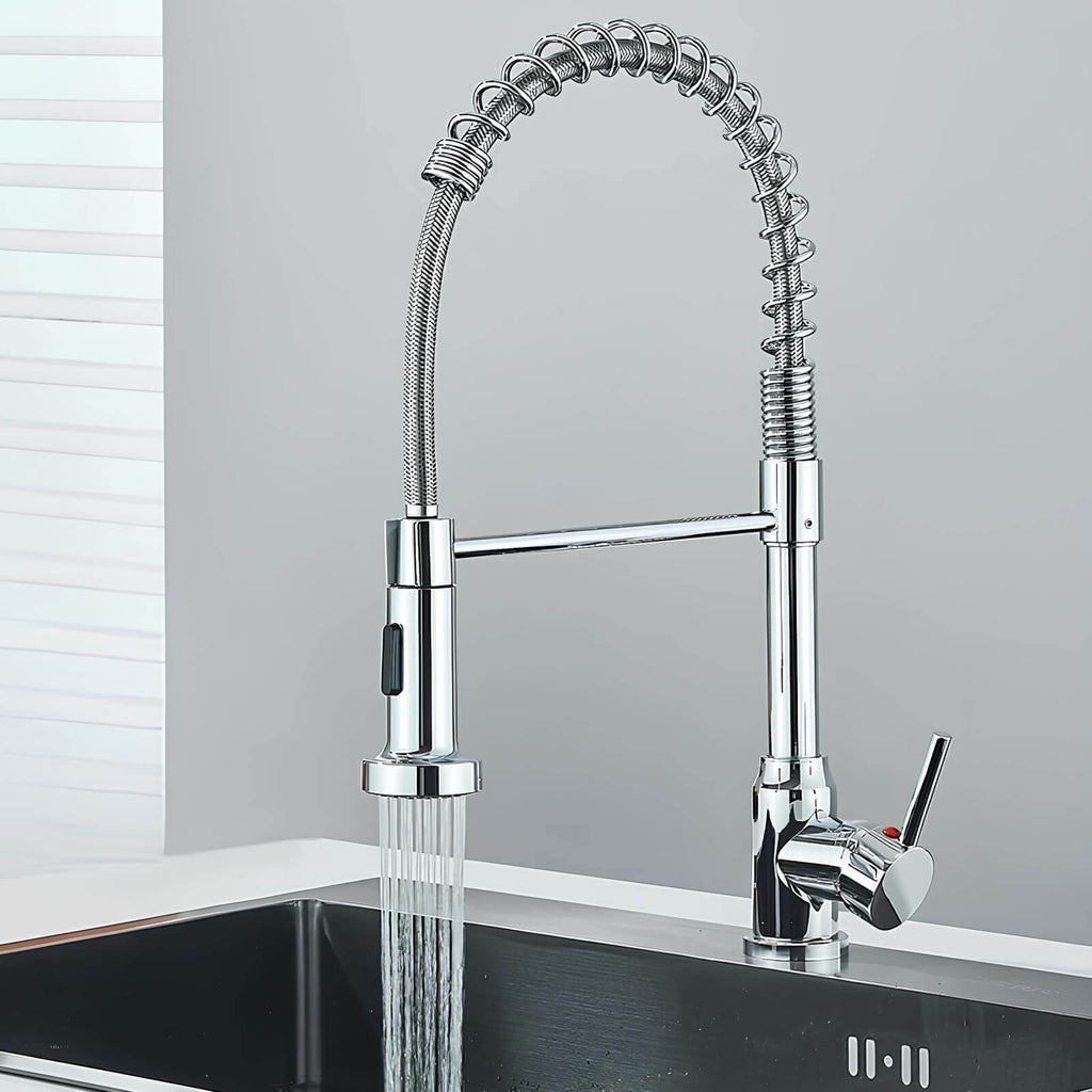 Robinet évier douchette extractible inox