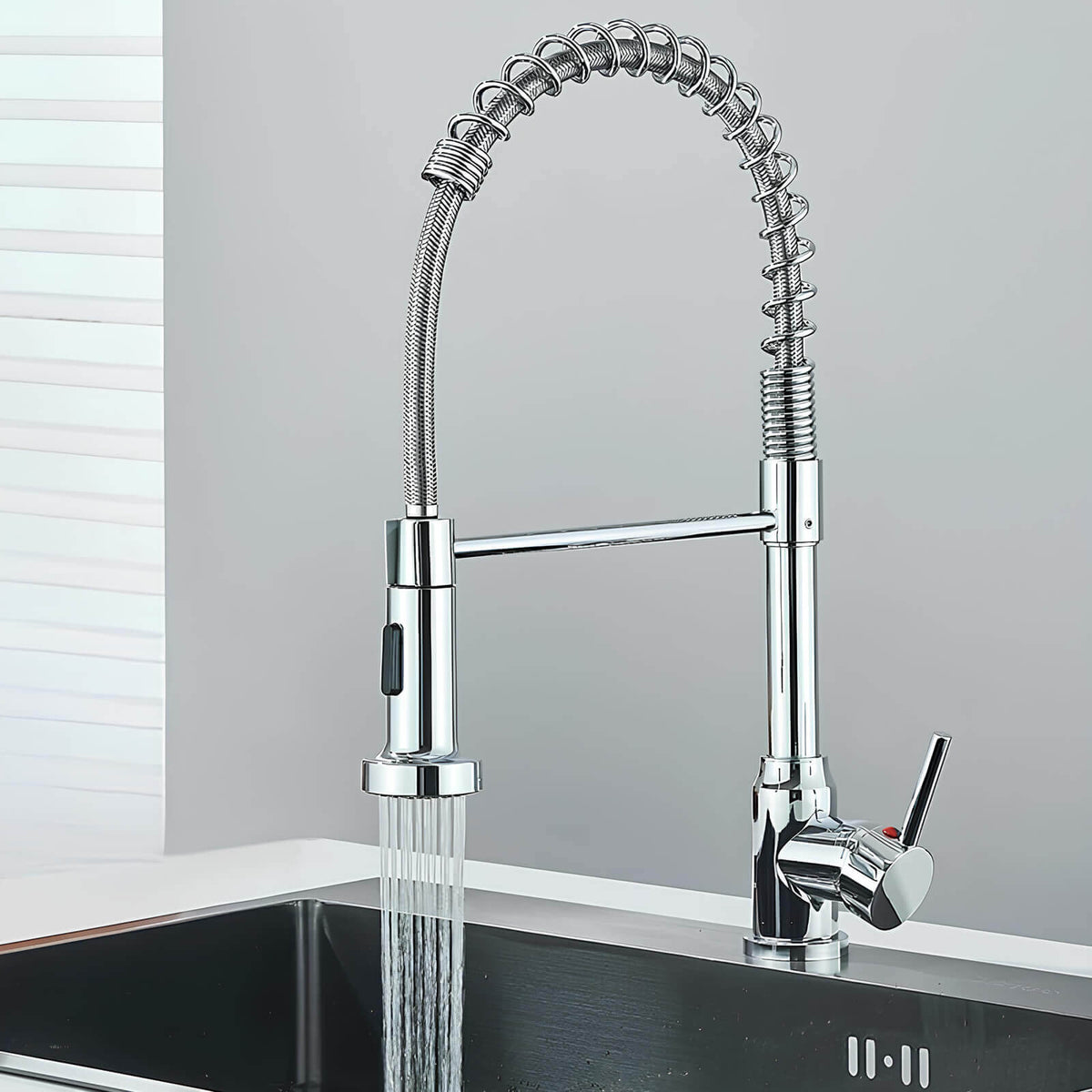 Robinet évier douchette extractible inox
