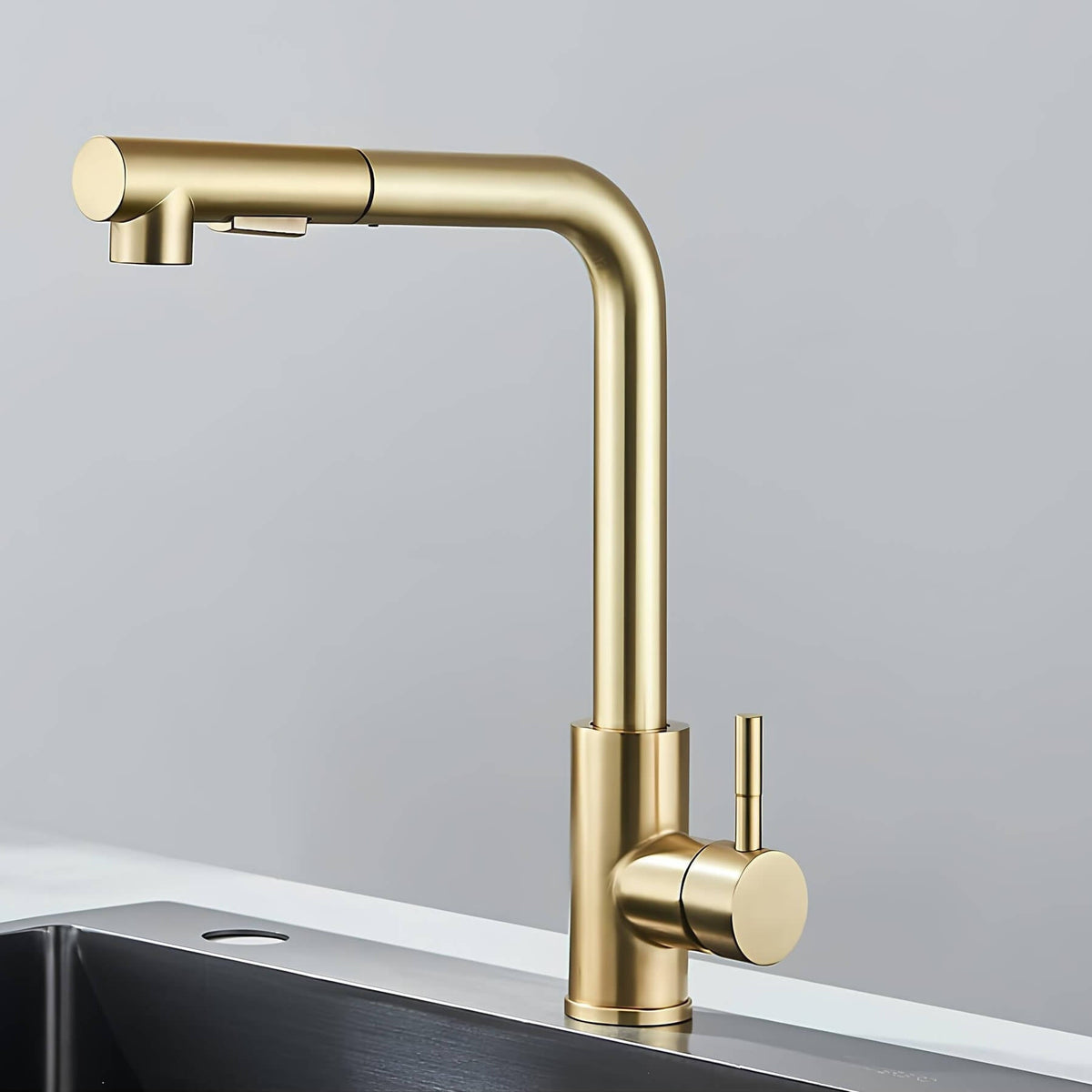 Robinet évier douchette rétractable inox