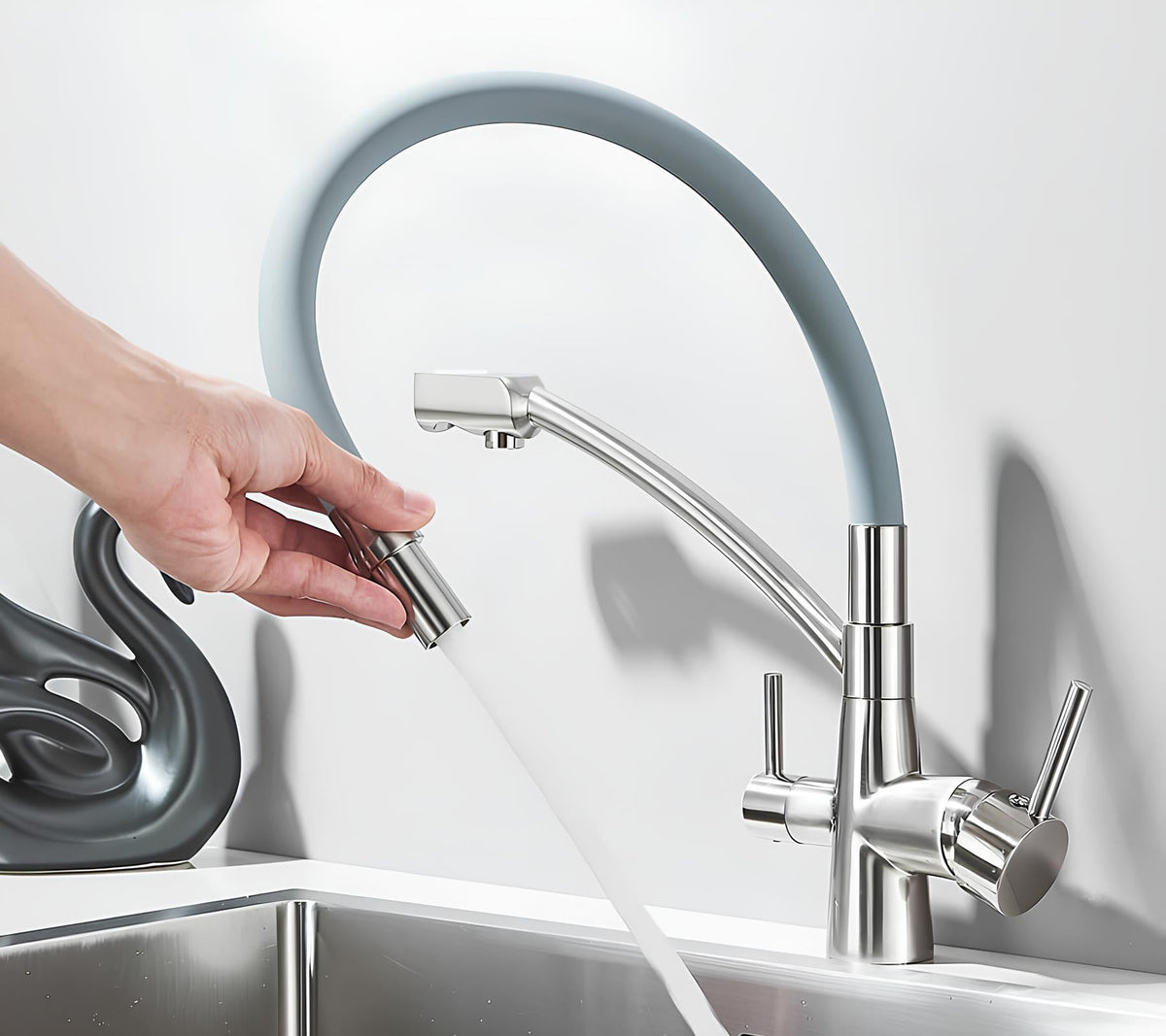 Robinet évier filtrant 3 en 1 avec rotation 360°