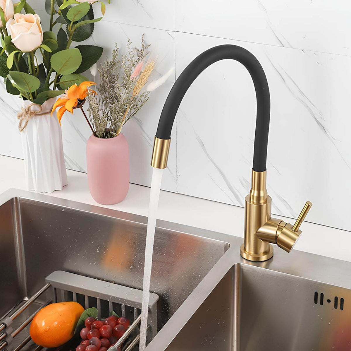 Robinet évier flexible coloré orientable 360°