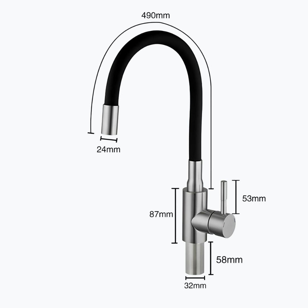 Robinet évier flexible coloré orientable 360°